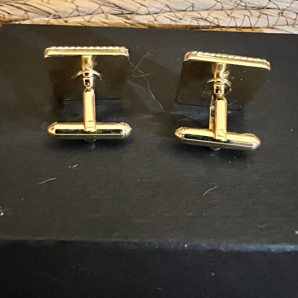 Vintage square Jade Cufflinks, 1950's Swank with box - Picture 6 of 6